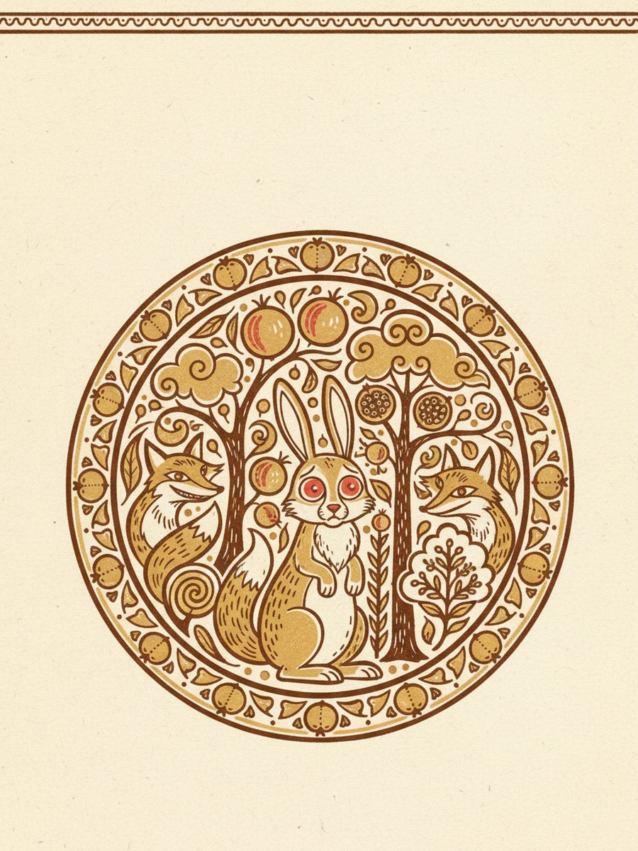 Uch tulki — muqova